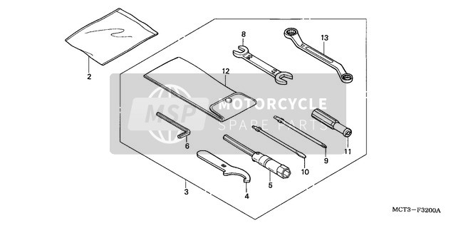 Honda FJS600 2001 Herramientas para un 2001 Honda FJS600